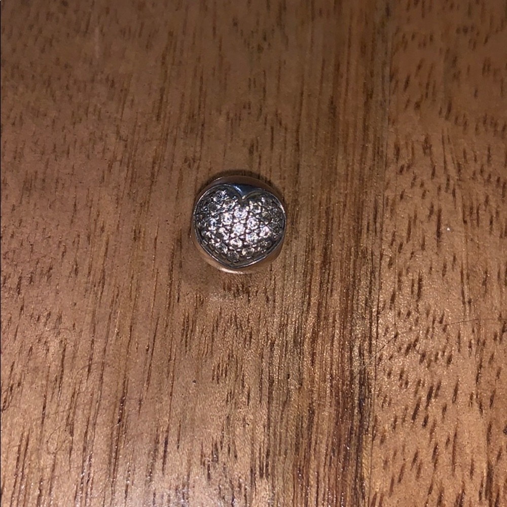 Sterling silver heart clip charm
